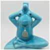 Seafoam Sea Glass Pendant w/Om Symbol Charm - Image 4